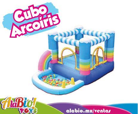 Torneado saber instante Inflable Cubo Arcoiris | Brincolines para casa | Brincolines inflables  pequeños